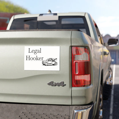 Legal H**ker Wheel Lift Tow Truck Indoor/Outdoor Magnet