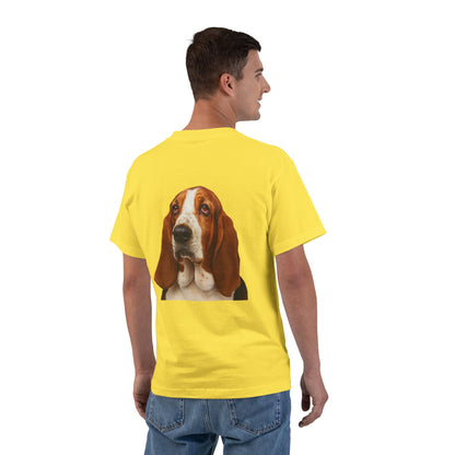 Basset Head Men's Short-Sleeve Crewneck Tee