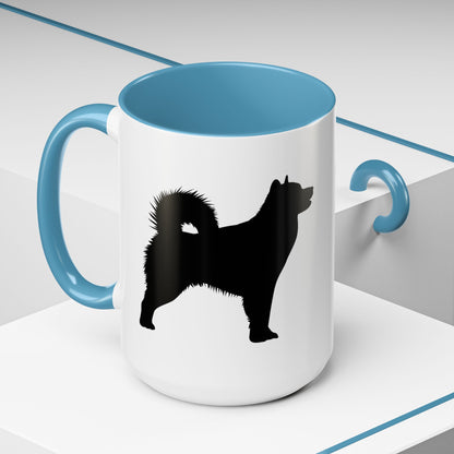 Malamute Silhouette 2-Tone Coffee Mug