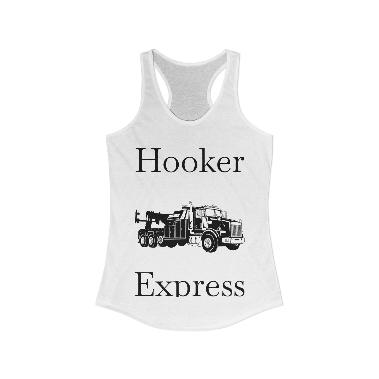 H**ker Express Heavy Tow Truck Women's Racerback Tank
