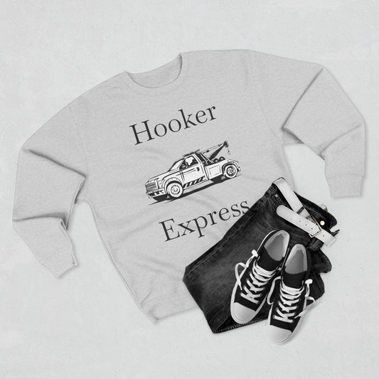 H**ker Express Wheel Lift Tow Truck Unisex Crewneck Sweatshirt
