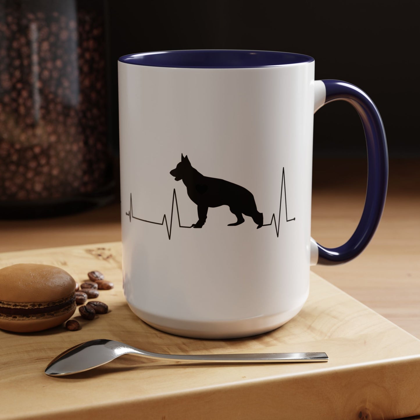 My Heart Beats For German Shepherds 2-Tone Coffee Mug
