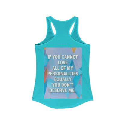 All Of My Personalities Women's Racerback Tank