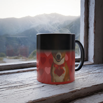 Cupid's Companion Basenji Color Changing Mug