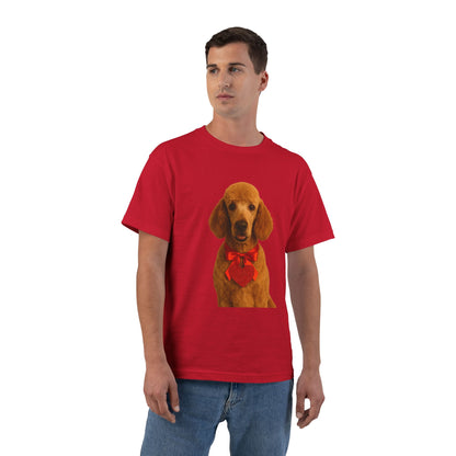 Cupid's Companion Poodle Men's Short-Sleeve Crewneck Tee