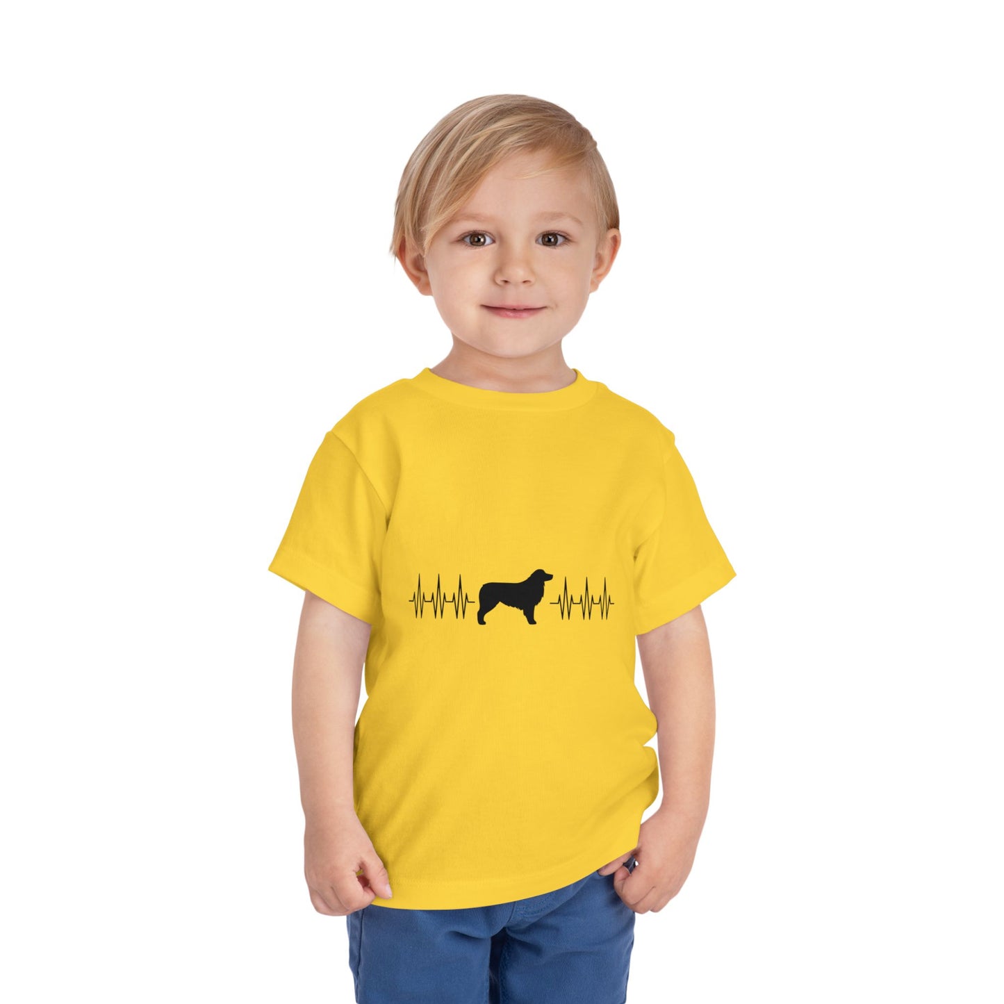 My Heart Beats For Aussies Toddler Unisex Short Sleeve Crewneck Tee