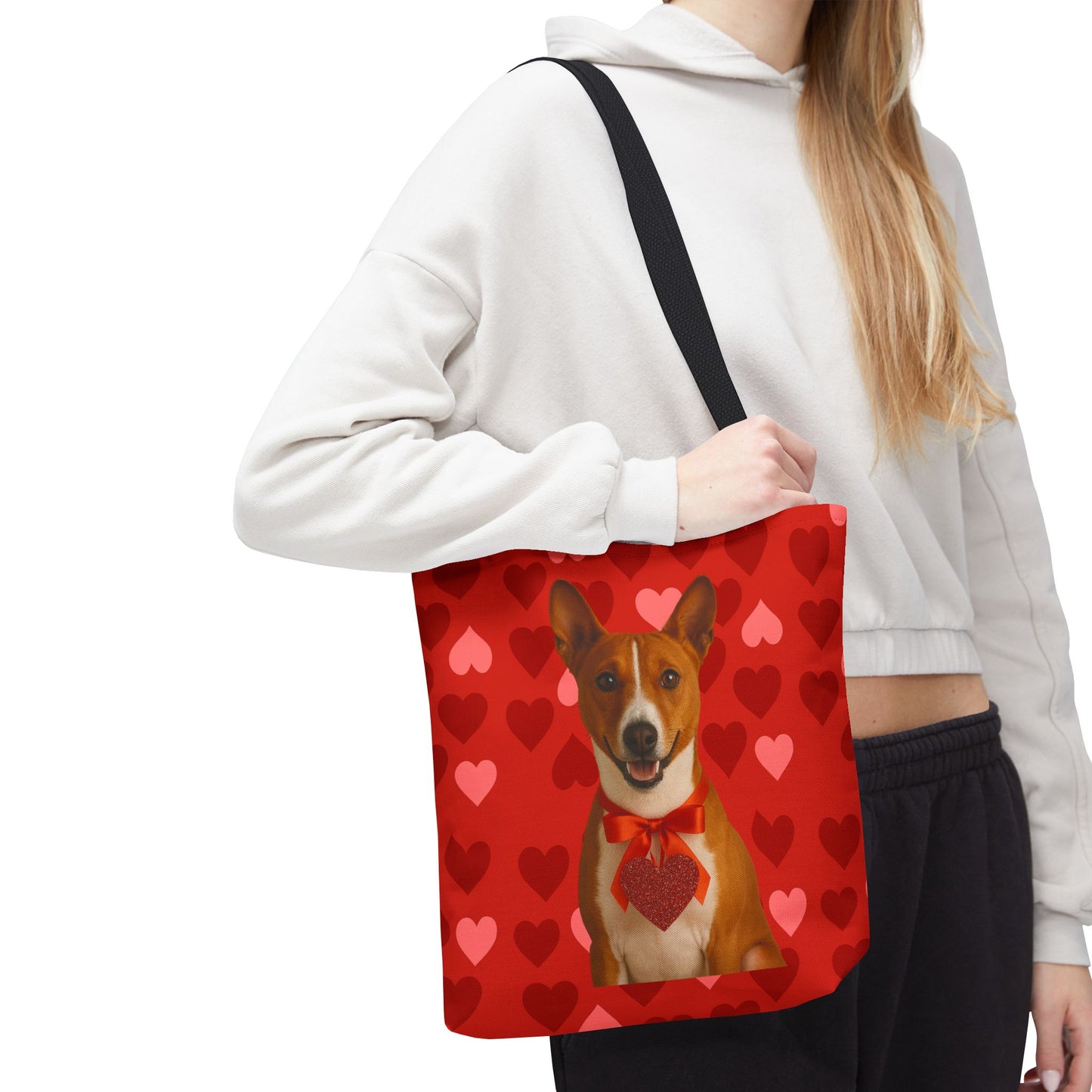 Cupid's Companion Basenji Tote Bag