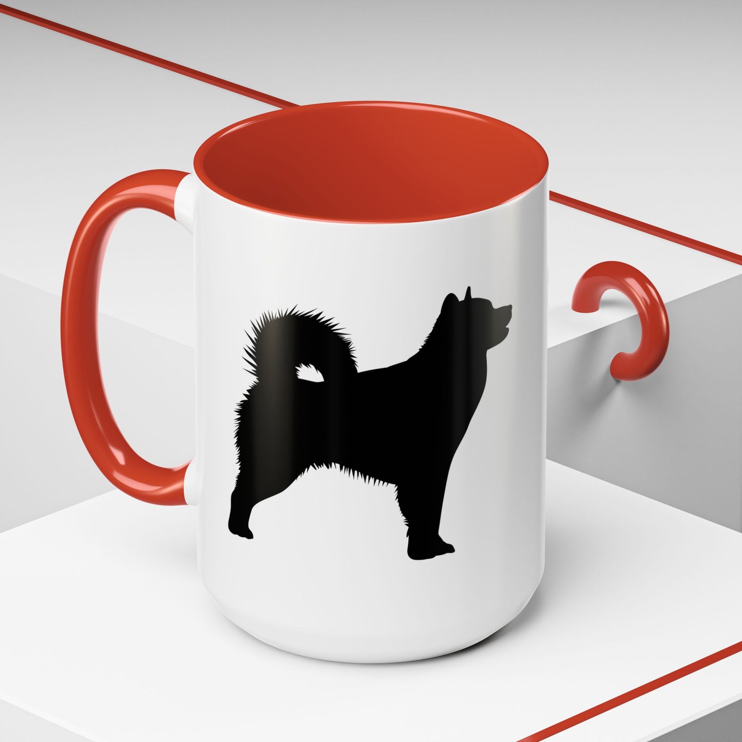 Malamute Silhouette 2-Tone Coffee Mug