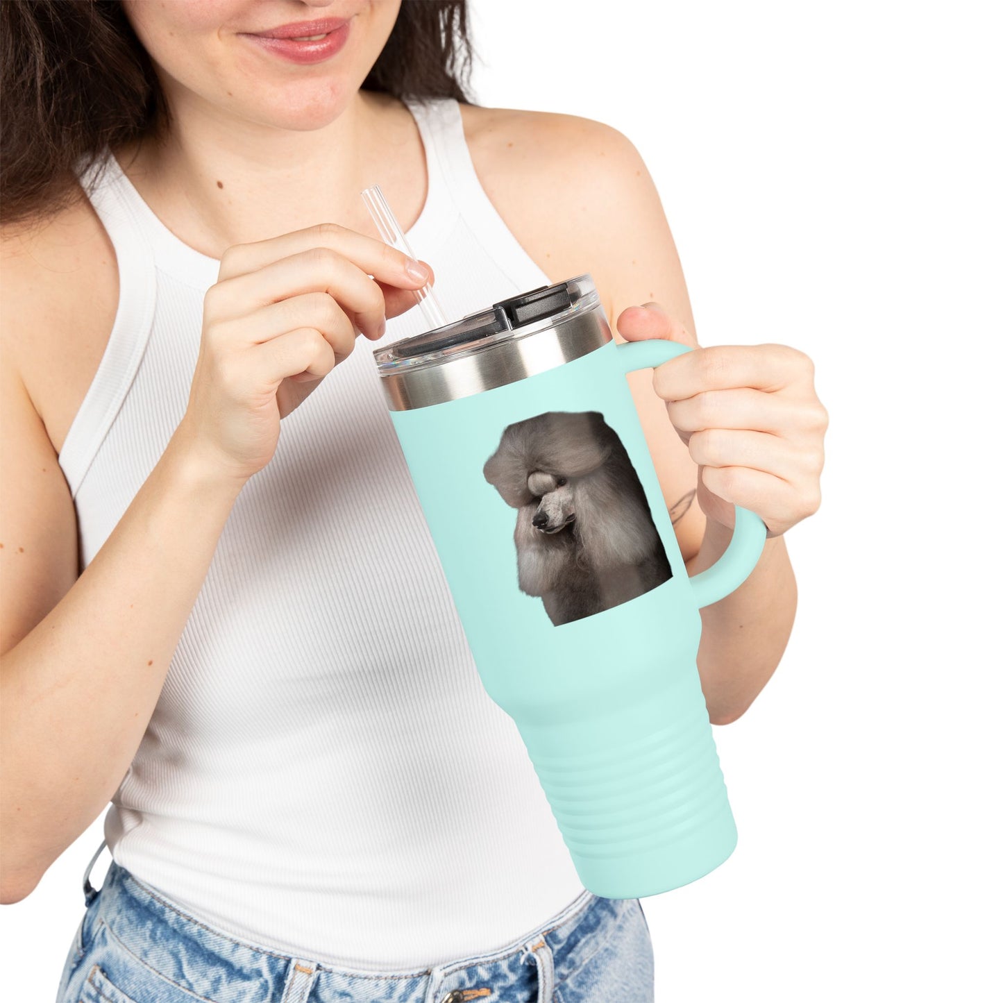 Poodle Head Insulated Travel Mug