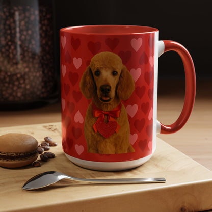 Cupid's Companion Poodle 2-Tone Coffee Mug