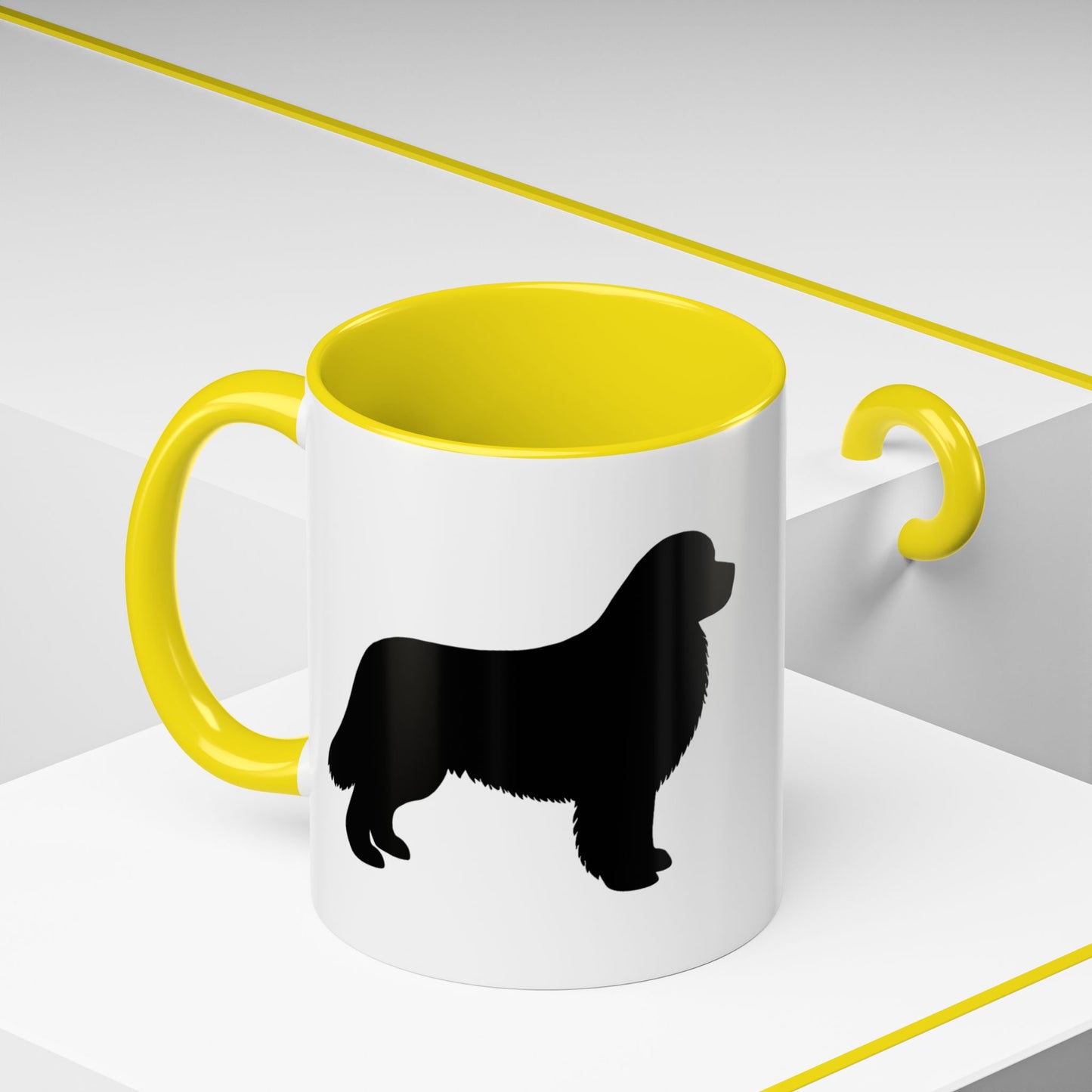 Newfie Silhouette 2-Tone Coffee Mug