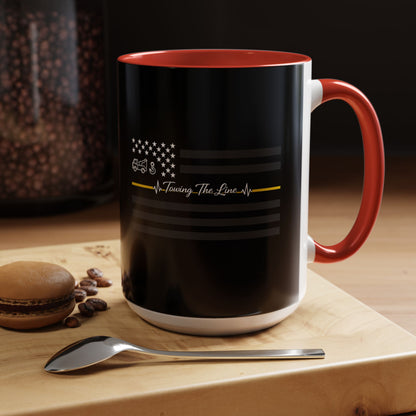 Thin Yellow Line 2-Tone Coffee Mug