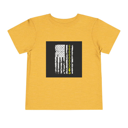 Thin Yellow Line Toddler Unisex Short Sleeve Crewneck Tee