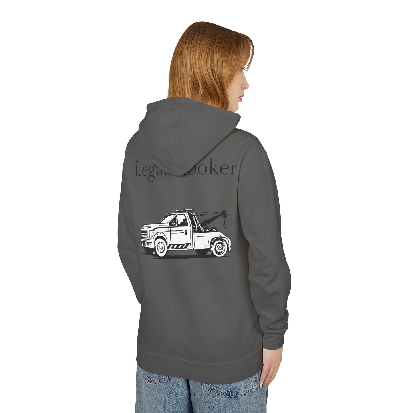 Legal H**ker Wheel Lift Tow Truck Unisex Lightweight Hoodie