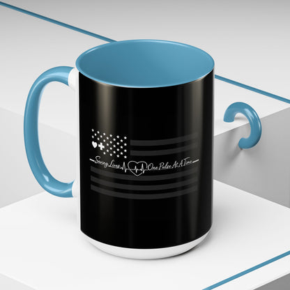 Thin White Line 2-Tone Coffee Mug
