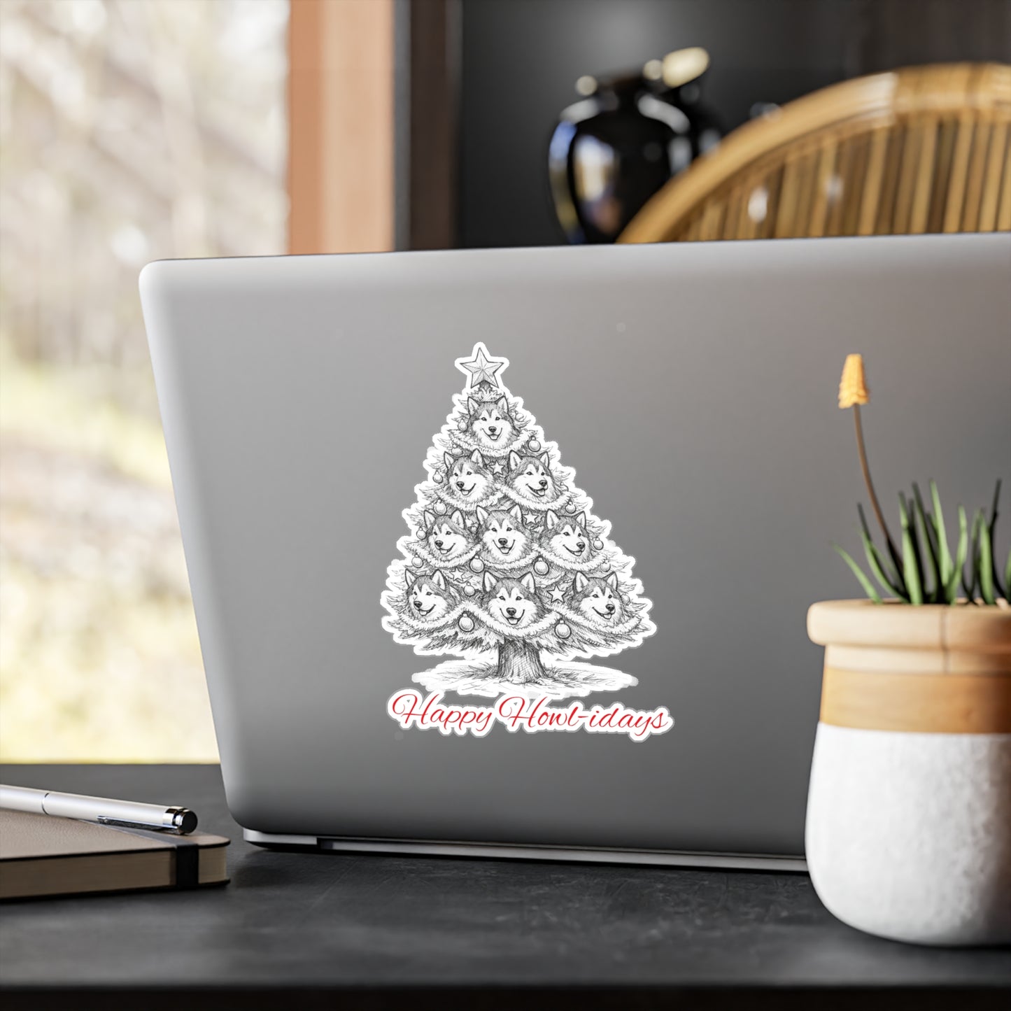 Happy Howl-idays Vinyl Decal