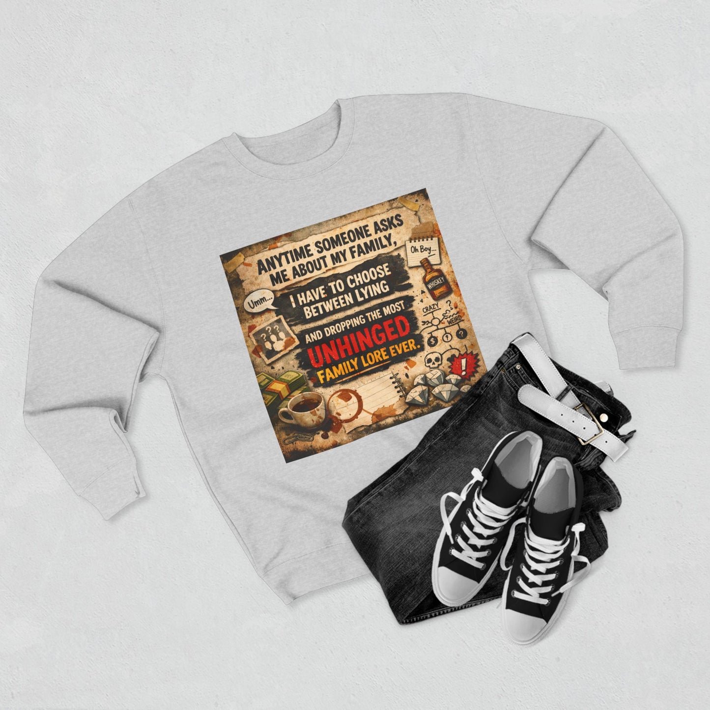 Unhinged Family Unisex Crewneck Sweatshirt