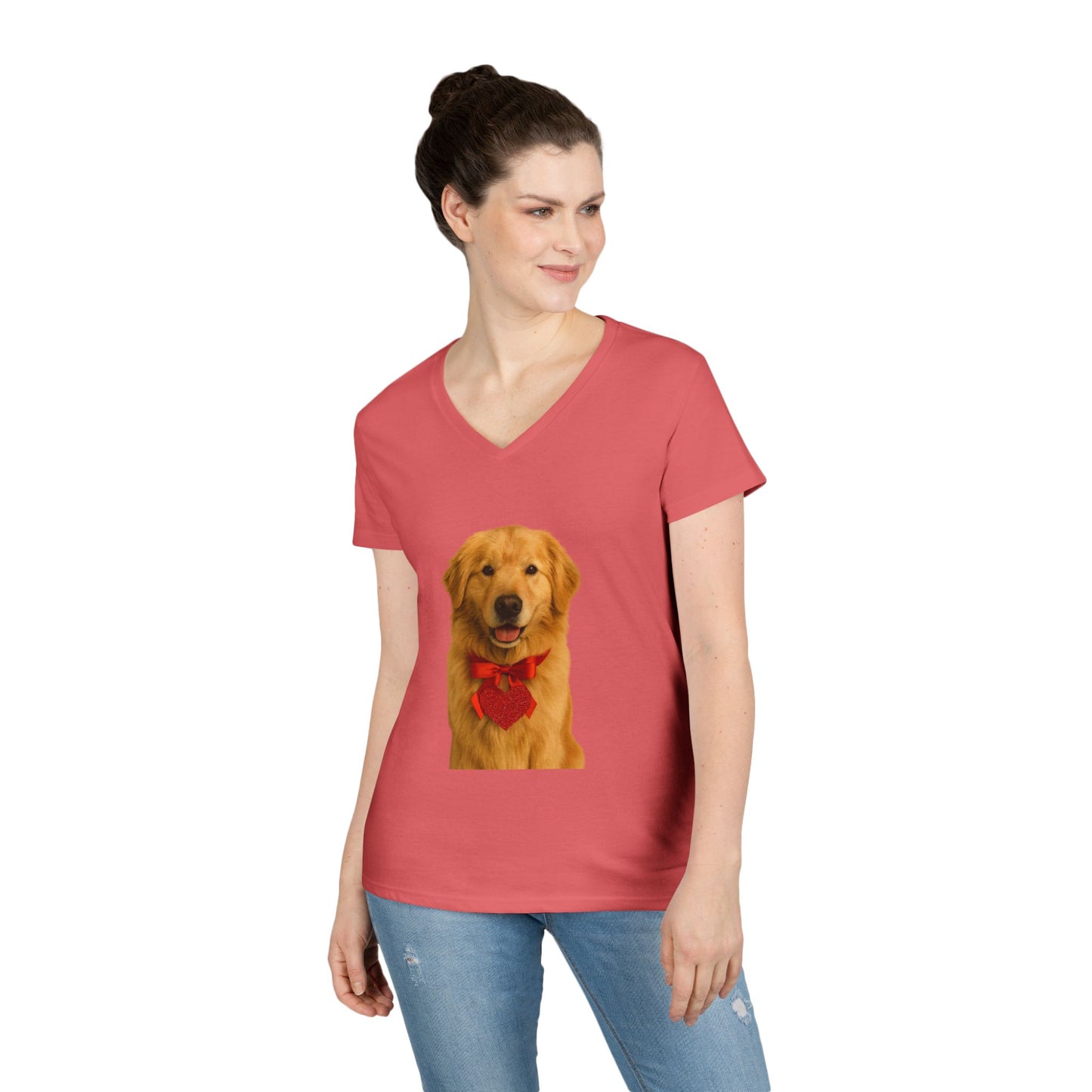 Cupid's Companion Golden Women's V-Neck T-Shirt