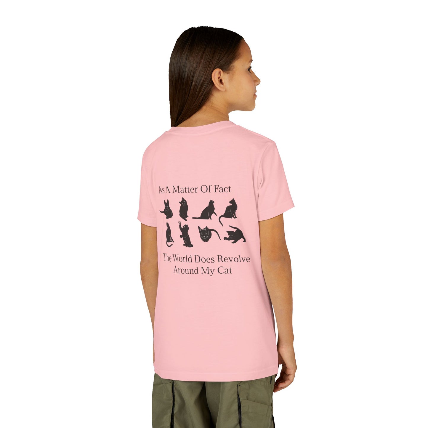Matter Of Fact Cat Youth Unisex Short Sleeve Crewneck Tee