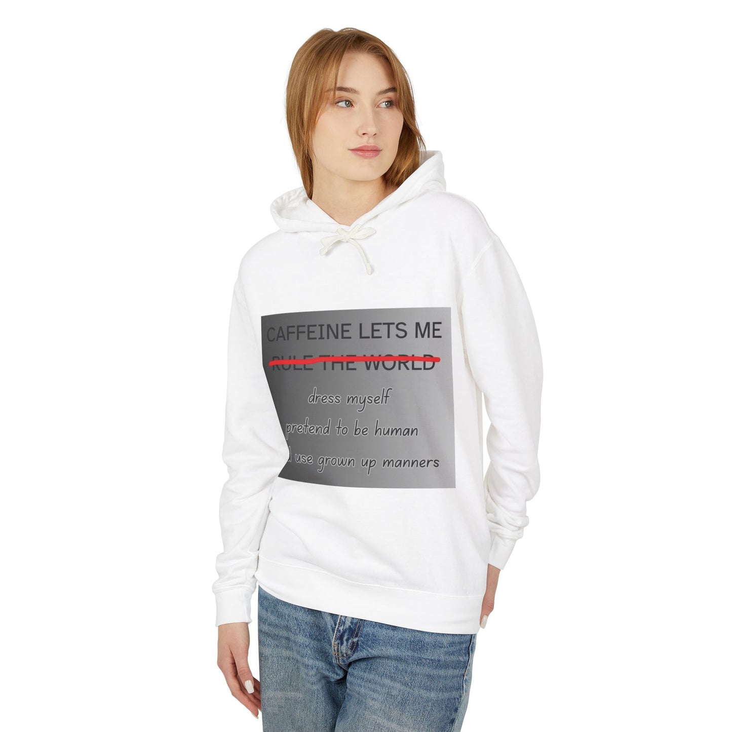 Caffiene Lets Me Unisex Lightweight Hoodie