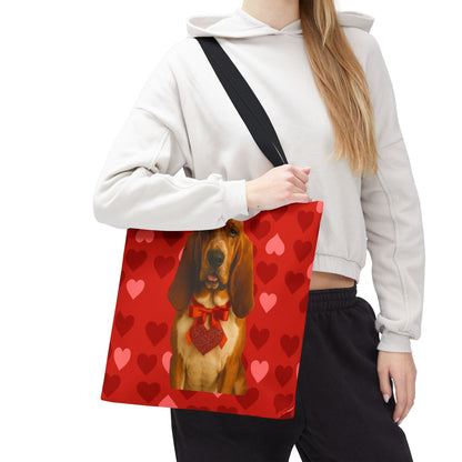 Cupid's Companion Basset  Tote Bag