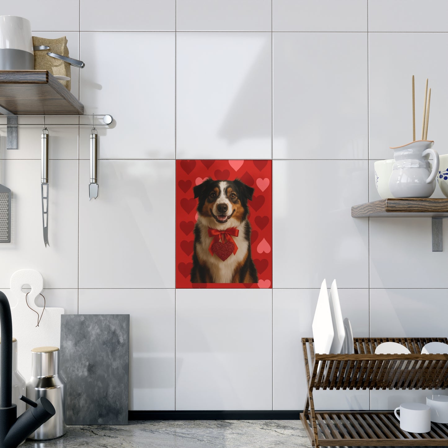 Cupid's Companion Aussie Ceramic Photo Tile