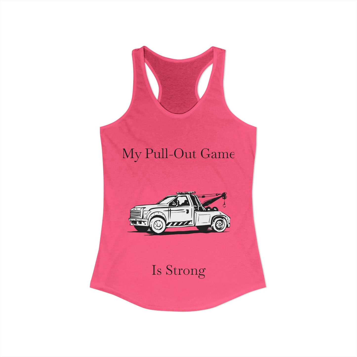 Pull Out Wheel Lift Tow Truck Women's Racerback Tank