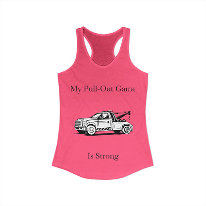 Pull Out Wheel Lift Tow Truck Women's Racerback Tank