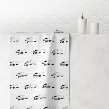 Semi Truck Mink-Cotton  Beach Towel