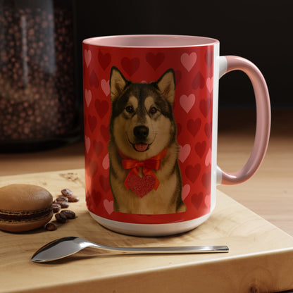 Cupid's Companion Malamute 2-Tone Coffee Mug