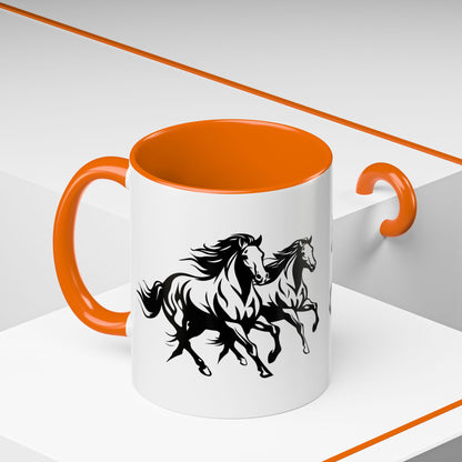 Horsin' Around 2-Tone Coffee Mug