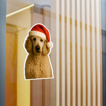 Santa Paws Poodle Vinyl Decal