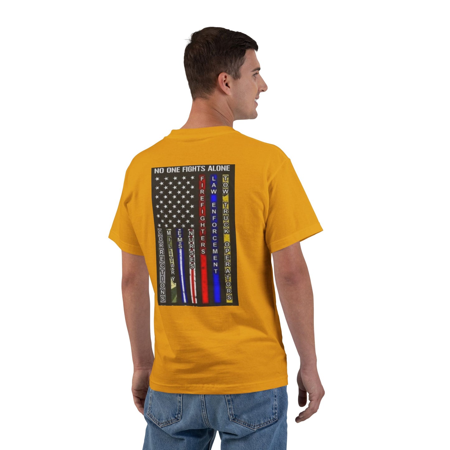 No One Fights Alone Men's Short-Sleeve Crewneck Tee