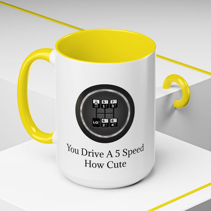 5 Speed How Cute 2-Tone Coffee Mug