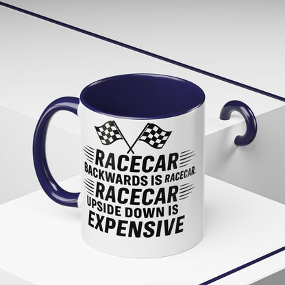 Racecar Backwards 2-Tone Coffee Mug