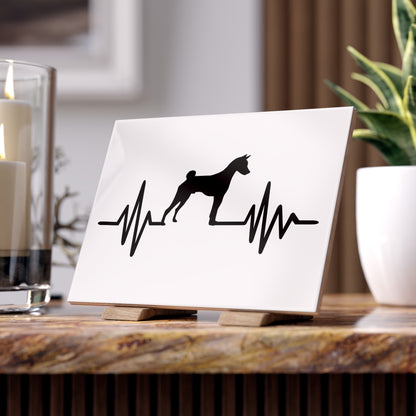 My Heart Beats For Basenjis Ceramic Photo Tile