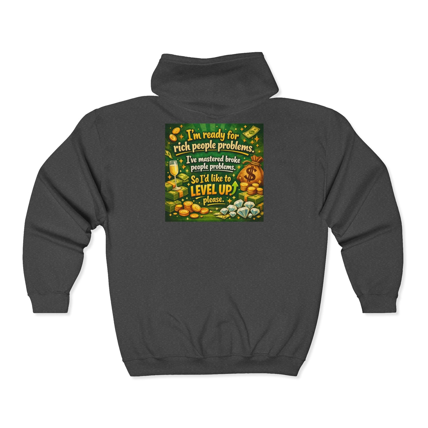 Level Up Unisex Full Zip Hoodie