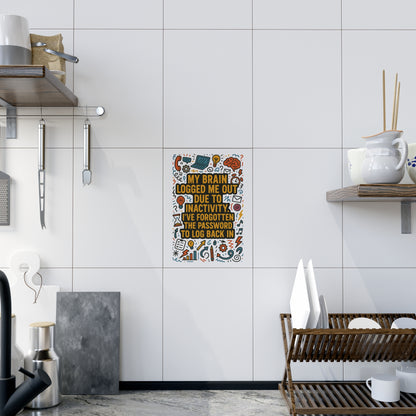 Logged Out Ceramic Photo Tile