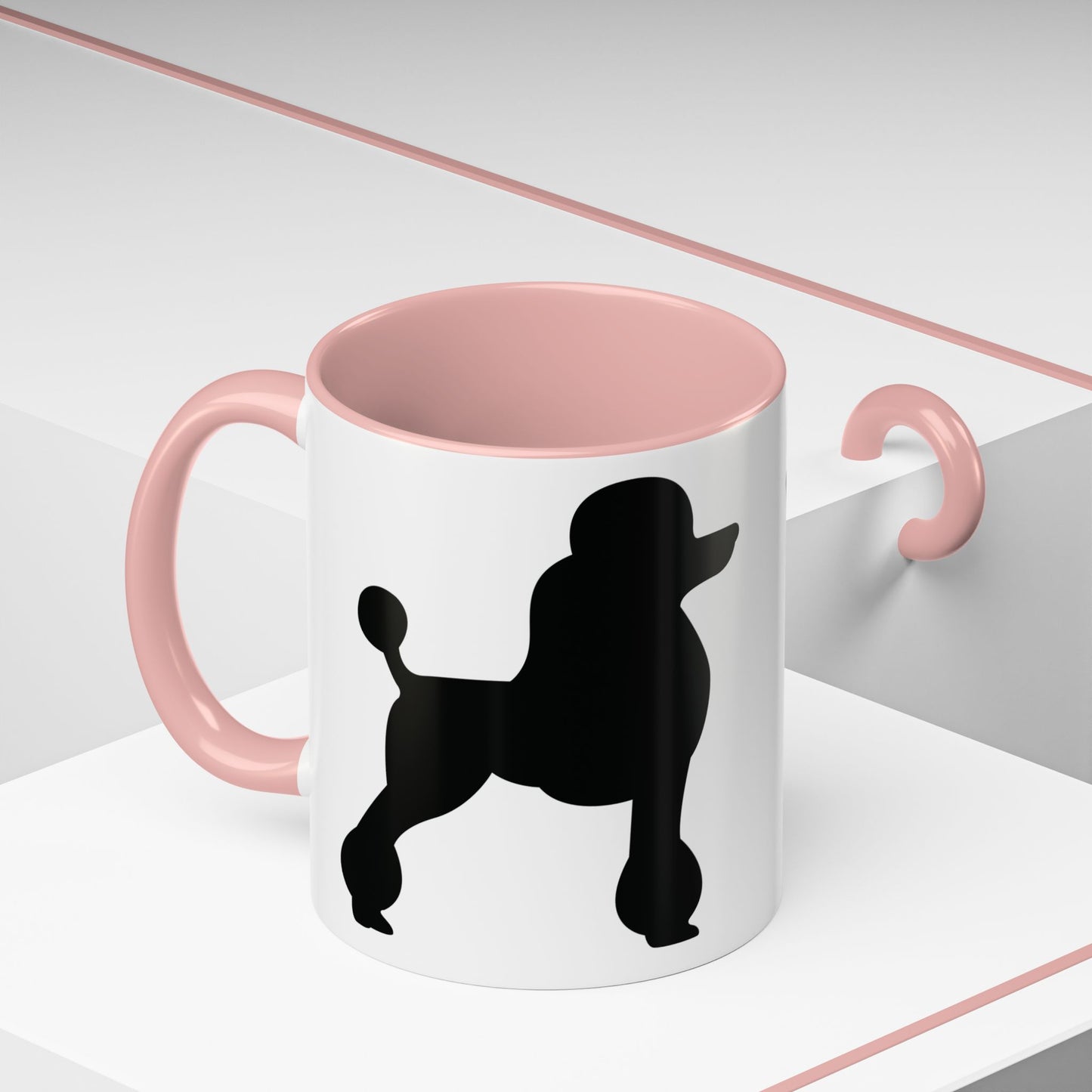 Poodle Silhouette 2-Tone Coffee Mug