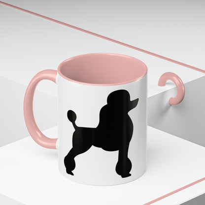 Poodle Silhouette 2-Tone Coffee Mug