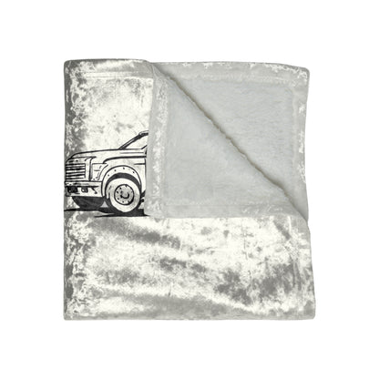 Wheel Lift Tow Truck Crushed Velvet Blanket