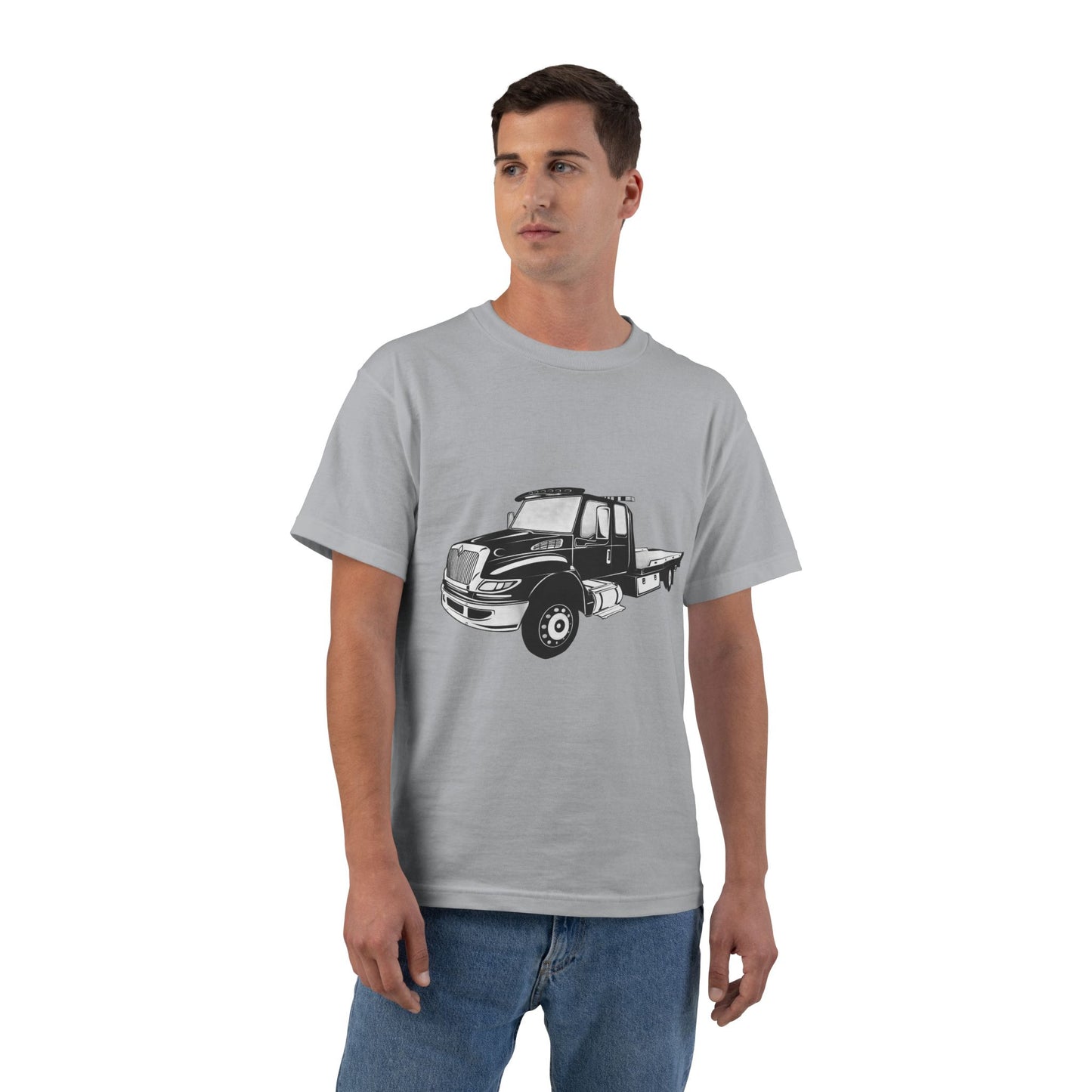 Flatbed Tow Truck Men's Short-Sleeve Crewneck Tee