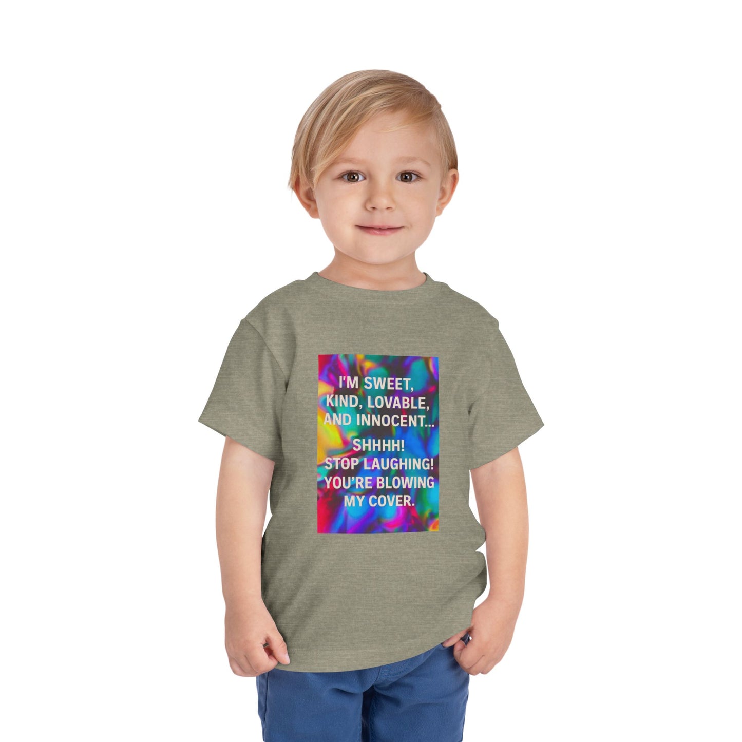 Blowing My Cover Toddler Unisex Short Sleeve Crewneck Tee