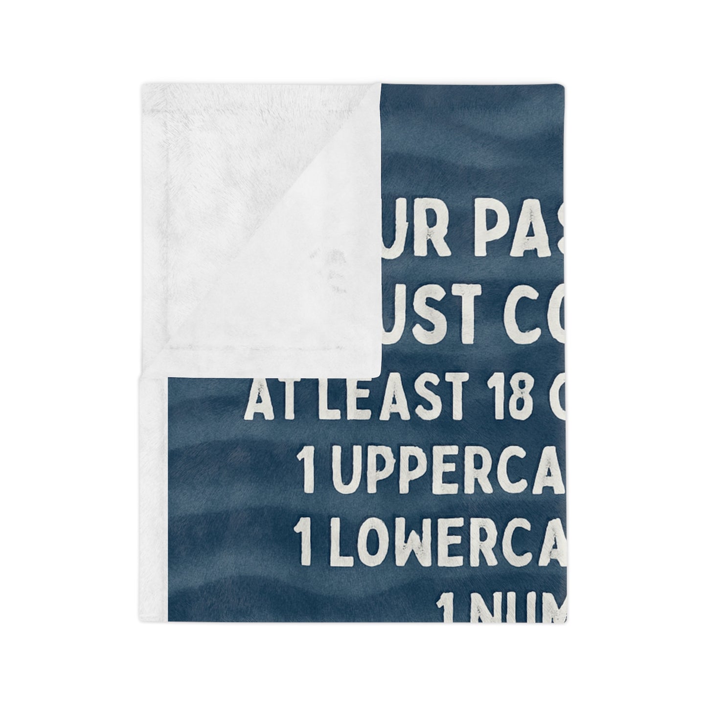 Password Velveteen Microfiber Blanket
