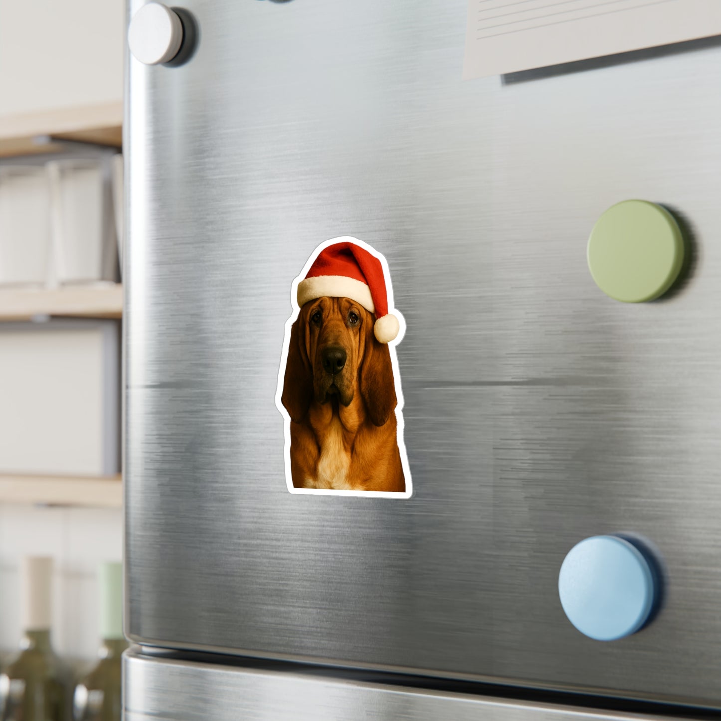 Santa Paws Bloodhound Vinyl Decal
