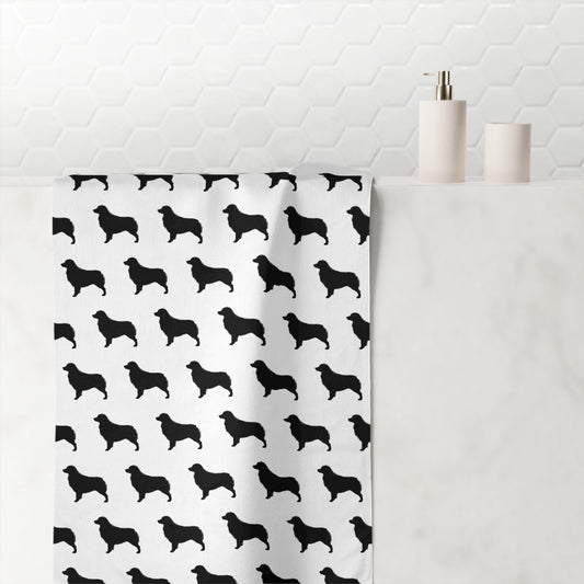 Aussie Silhouette Mink-Cotton  Beach Towel