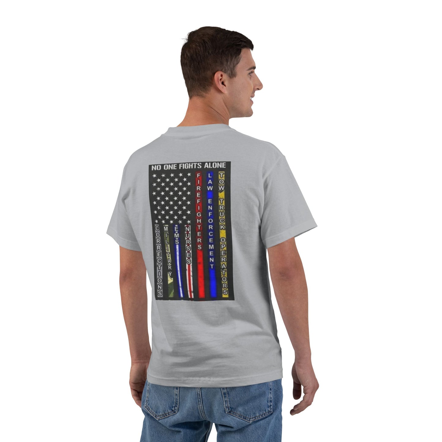 No One Fights Alone Men's Short-Sleeve Crewneck Tee