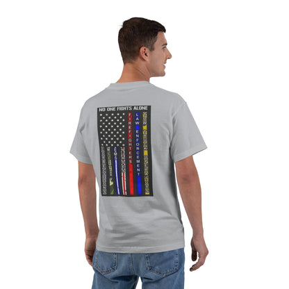 No One Fights Alone Men's Short-Sleeve Crewneck Tee
