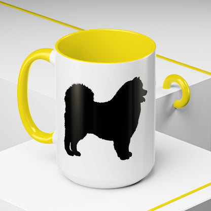 Samoyed Silhouette 2-Tone Coffee Mug