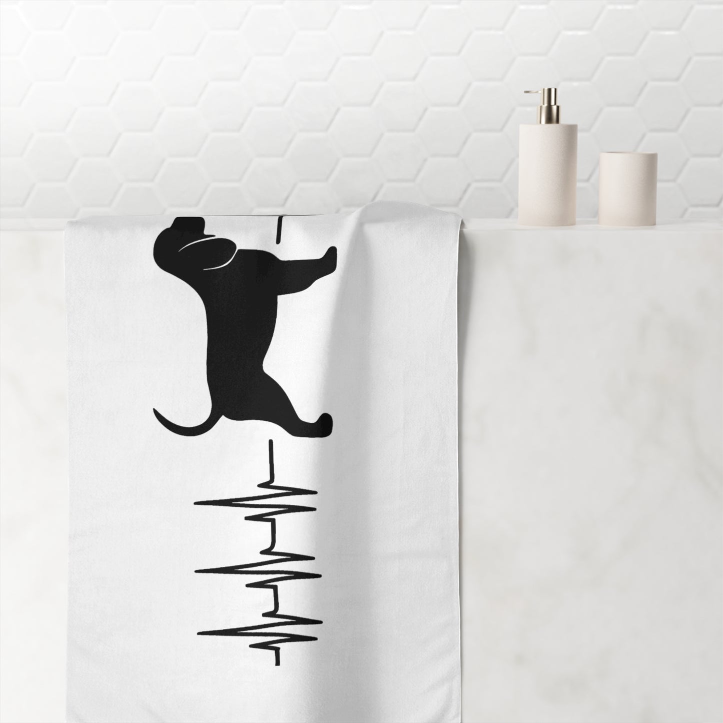 My Heart Beats For Bloodhounds Mink-Cotton  Beach Towel